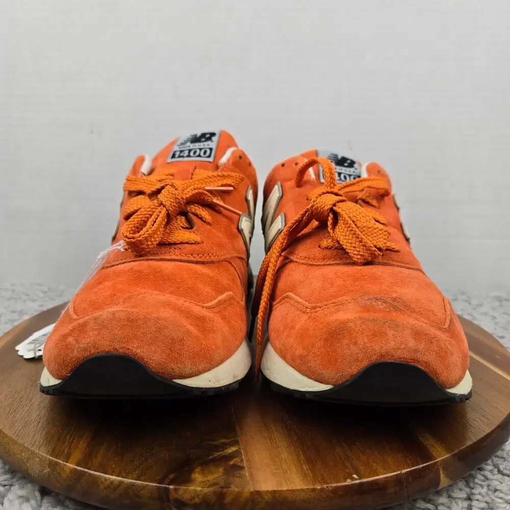 New Balance Mens 10.5D J. Crew x 1400 USA Orange Suede Athletic Casual Sneaker